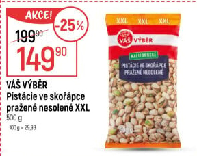 Pistácie pražené kalifornské Váš Výběr