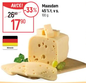 Sýr Maasdamer 45%