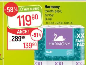 Toaletní papír 3vrstvý Harmony