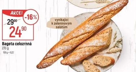 Bageta celozrnná