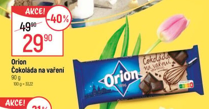 Čokoláda na vaření Orion