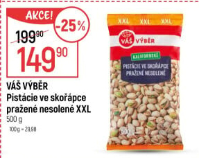 Pistácie pražené kalifornské Váš Výběr