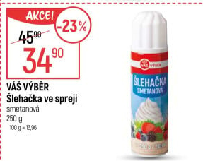 Šlehačka ve spreji Váš Výběr