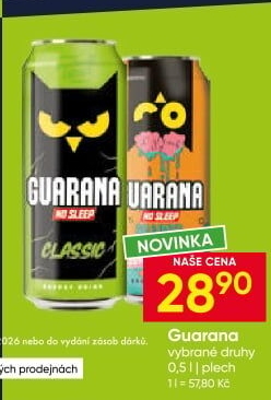 Energetický nápoj Guarana