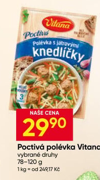 Instantní polévky Poctivá polévka Vitana
