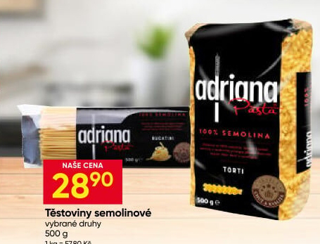 Těstoviny semolinové Adriana