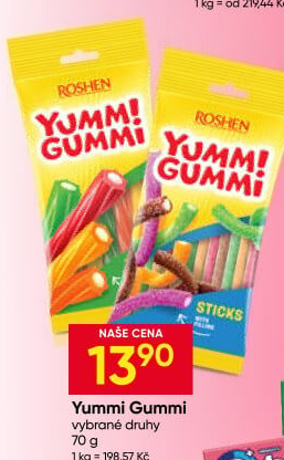 Želé bonbony Yummi Gummi Roshen