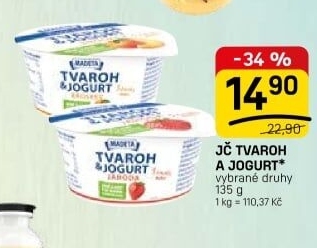 Dezert tvaroh s jogurtem jihočeský Madeta