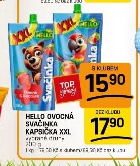 Ovocná kapsička Hello