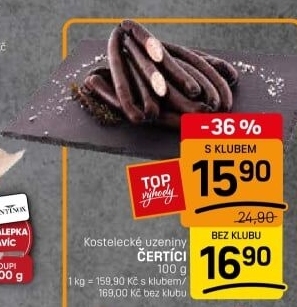 Párky Čertíci Kostelecké uzeniny