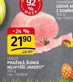 Šunka pražská nejvyšší jakosti LE&amp