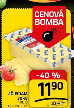 Sýr Eidam Jihočeský 30% Madeta