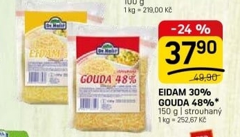 Sýr Gouda 48% strouhaná Dr.Halíř