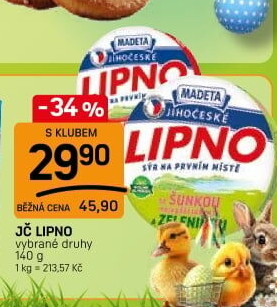 Tavený sýr Jihočeské Lipno Madeta