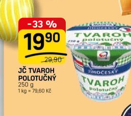 Tvaroh polotučný Jihočeský Madeta