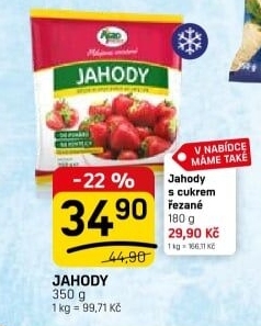Zmrzlina jahody s cukrem