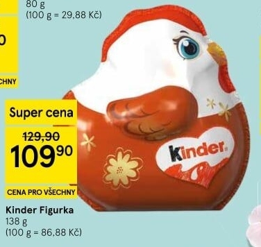 Čokoládová slepice Kinder
