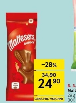 Čokoládový zajíček Maltesers
