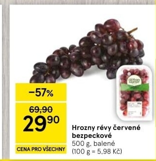 Hrozny červené bezsemenné
