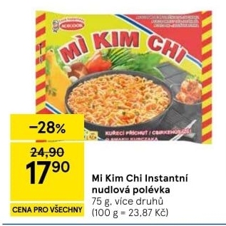 Instantní polévky Mi Kim Chi Vina Acecook
