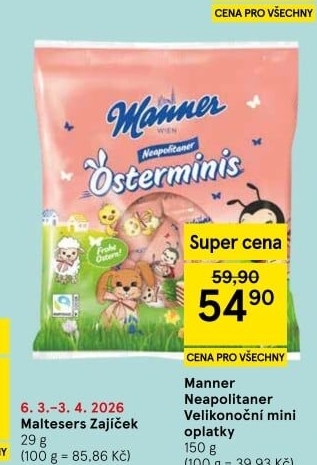 Oplatky Neapolitaner Minis Manner
