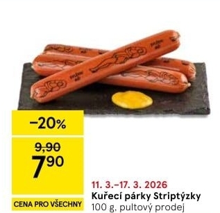 Párky kuřecí striptýzky