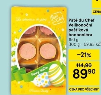 Paštika bonboniéra velikonoční Pâté du Chef