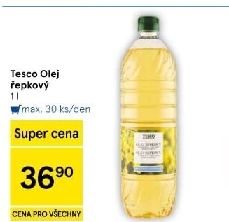Řepkový olej Tesco