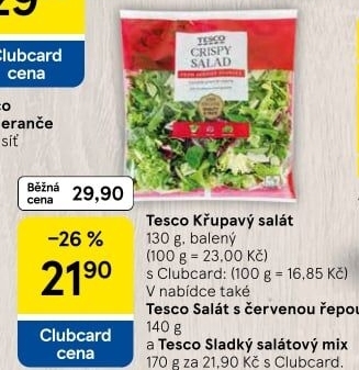 Salát křupavý Crispy Tesco