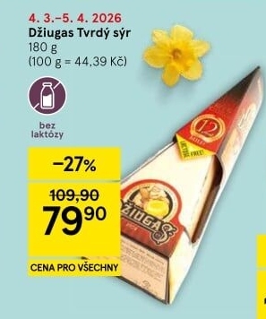 Sýr bez laktózy Džiugas