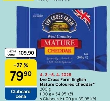 Sýr Cheddar mature Lye Cross Farm