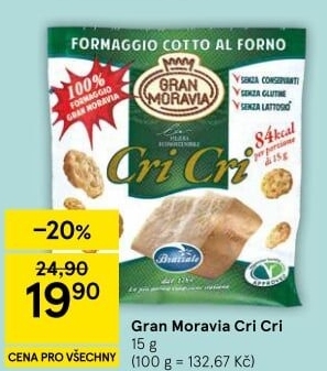 Sýr Snack Cri Cri Gran Moravia