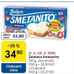 Sýr tavený Smetanito Želetava