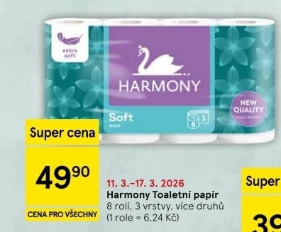Toaletní papír 3vrstvý Harmony