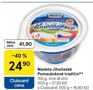 Tradiční pomazánkové Jihočeské Madeta