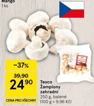 Žampiony zahradní Tesco