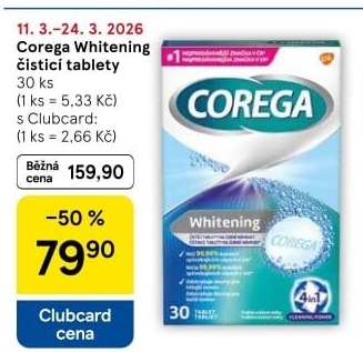 Antibakteriální tablety na zubní protézy Corega