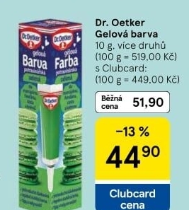Barva potravinářská gelová Dr. Oetker