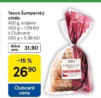 Chléb Šumperský Tesco