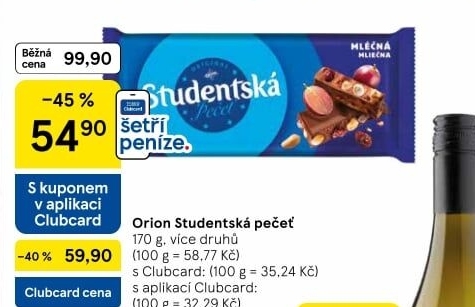 Čokoláda Studentská pečeť Orion