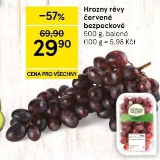Hrozny červené bezsemenné
