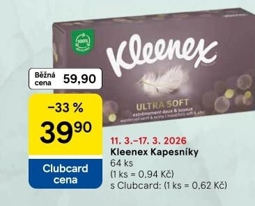 Kapesníčky papírové Kleenex - box