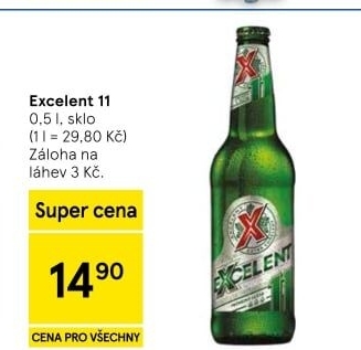 Pivo světlý ležák 11° Excelent