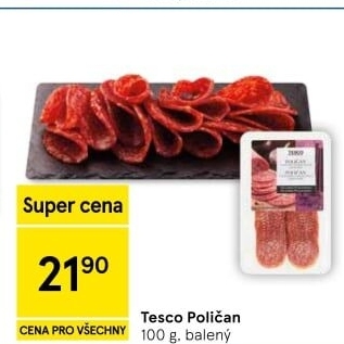 Salám Poličan Tesco