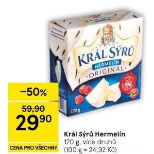 Sýr Hermelín Král sýrů