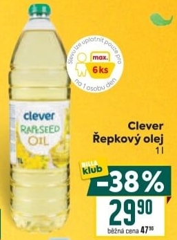 Řepkový olej Clever