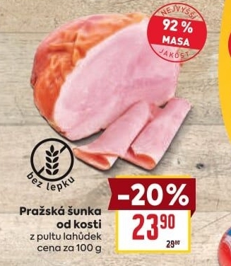 Šunka pražská od kosti nejvyšší jakosti