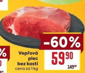 Vepřová plec bez kosti