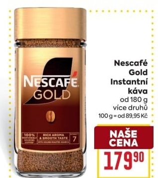 Instantní kávy Nescafé Gold