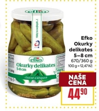 Okurky delikates Efko